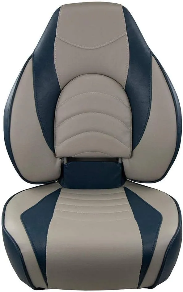 Springfield 1780238 Deluxe Fish Pro High Back Folding Seat - Blue/Grey