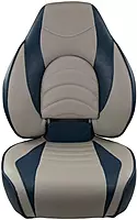 Springfield 1780238 Deluxe Fish Pro High Back Folding Seat - Blue/Grey