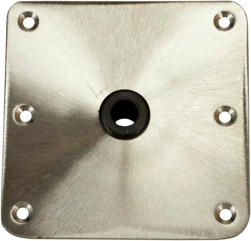 Springfield KingPin 7" x 7" Stainless Steel Square Base (Threaded)