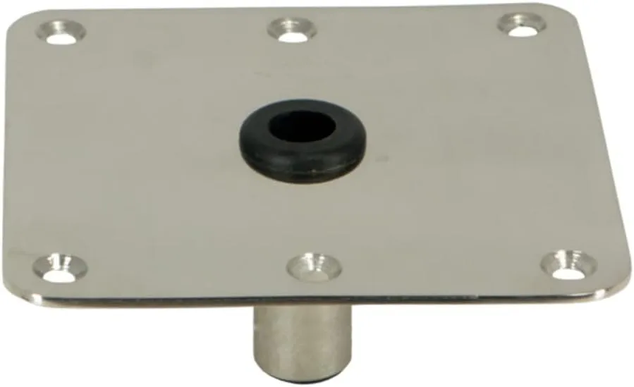 Springfield KingPin 7" x 7" Stainless Steel Square Base (Threaded)
