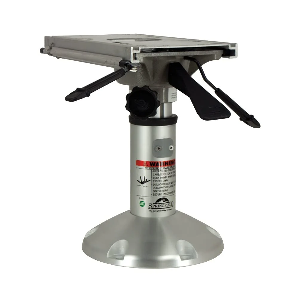 Springfield Marine 1250250-L1 Mainstay Short 2-3/8" Air-Powered Pedestal - 12.5"-15.5", Slide & Swivel