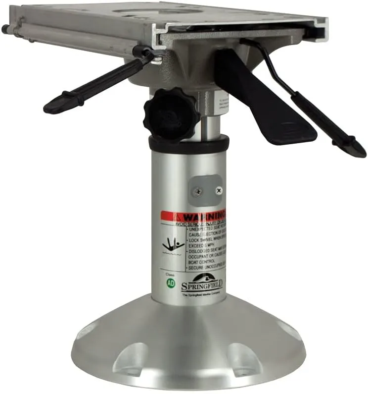 Springfield Marine 1250250-L1 Mainstay Short 2-3/8" Air-Powered Pedestal - 12.5"-15.5", Slide & Swivel