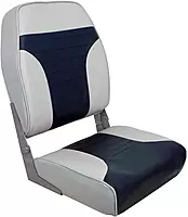 Springfield Marine 1040661 High Back Folding Chair - Gray/Blue