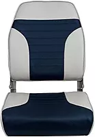 Springfield Marine 1040661 High Back Folding Chair - Gray/Blue