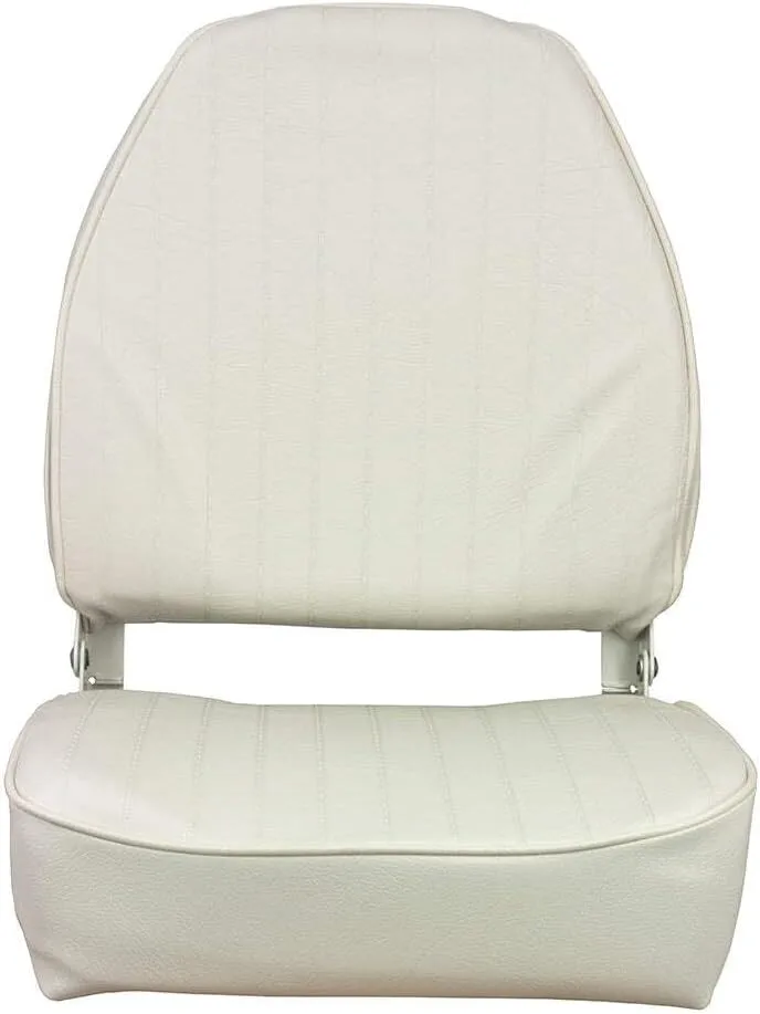 Springfield Marine 1040649 High Back Folding Coach Seat - White