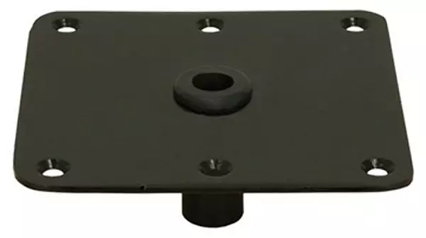 Springfield Marine Kingpin 7" x 7" Mild Steel Deck Base - Black - 3620011