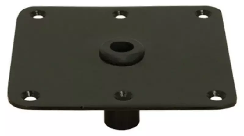 Springfield Marine Kingpin 7" x 7" Mild Steel Deck Base - Black - 3620011