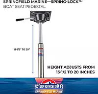 Springfield Spring-Lock  Power-Rise Adjustable Sit-Down Post - Stainless Steel