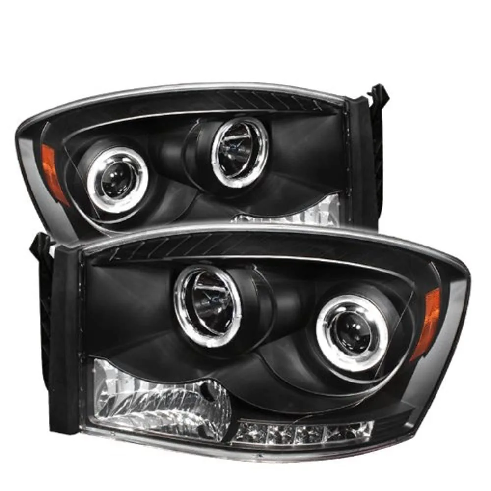 Spyder 5010001 Dodge Ram 1500 06-08 Projector Headlights - LED Halo - Black