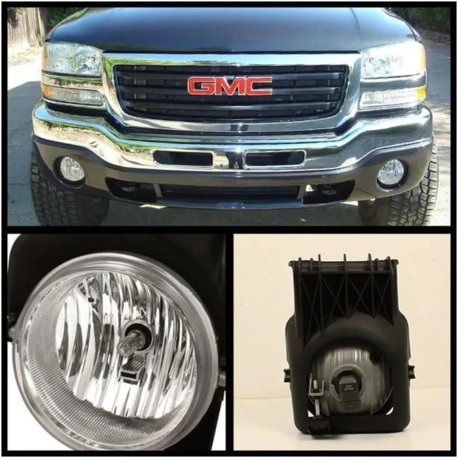 Spyder Auto FL-GS03-C GMC Clear OEM Fog Light Black