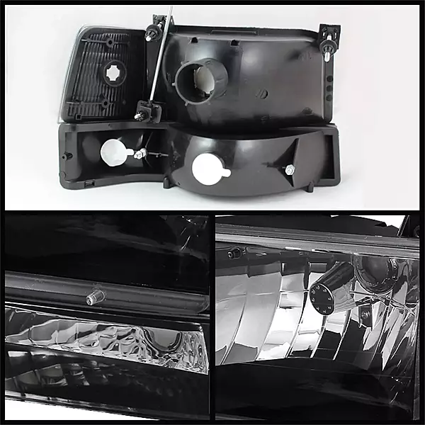 Spyder Xtune Ford F150/Bronco 92-96 Headlight Assembly - Black