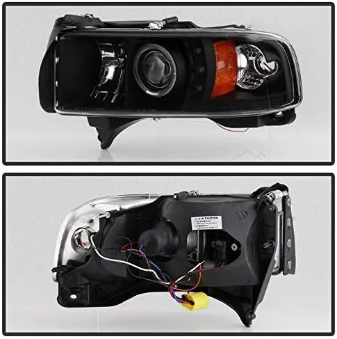 Spyder Auto 5010087 LED Halo Projector Headlights Black/Clear