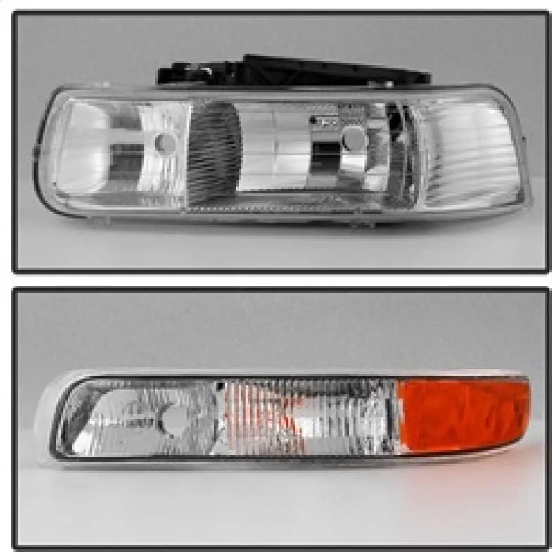 Spyder Xtune HD-JH-CSIL99-OE-SET Headlight for Chevy Silverado & Tahoe - Chrome