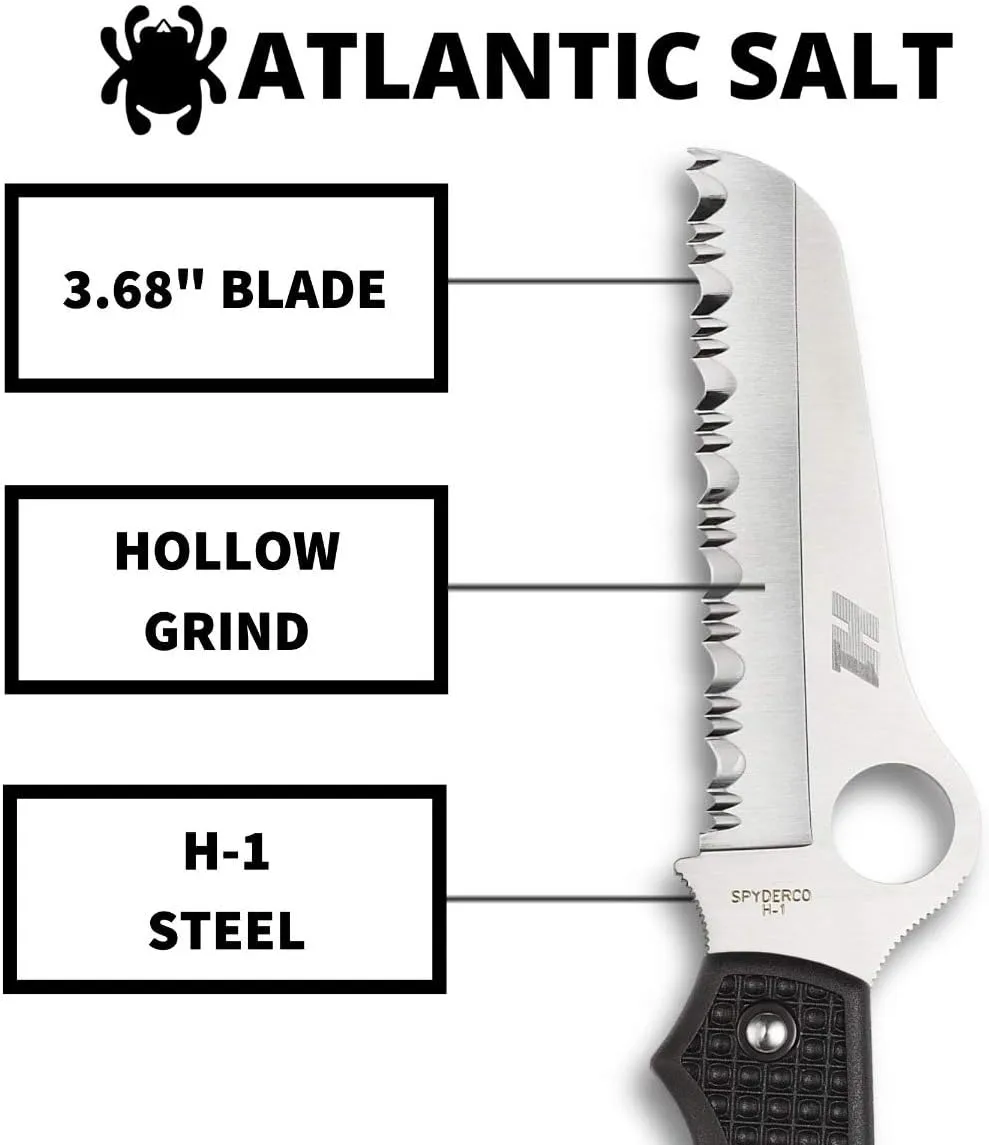 Spyderco Atlantic Salt H-1 Serrated Folding Knife