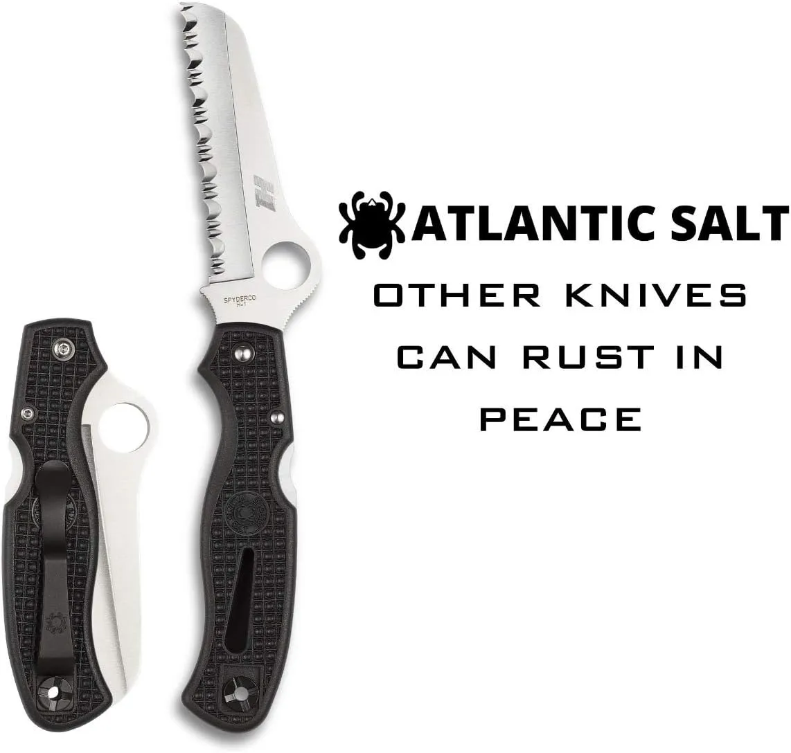 Spyderco Atlantic Salt H-1 Serrated Folding Knife