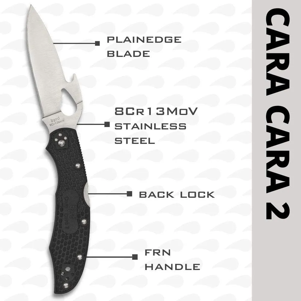 Spyderco Cara Cara 2 PlainEdge Lightweight Knife with Emerson Opener, FRN Handle