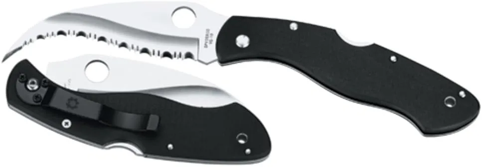 Spyderco Civilian C12GS — G-10 Handle, Serrated Folding Knife