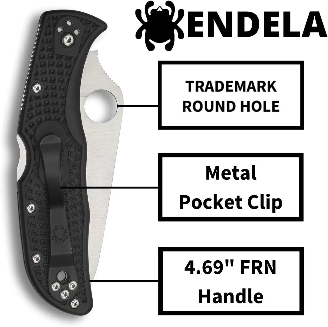 SPYDERCO Endela Lightweight Folding Knife with VG-10 Blade and FRN Handle