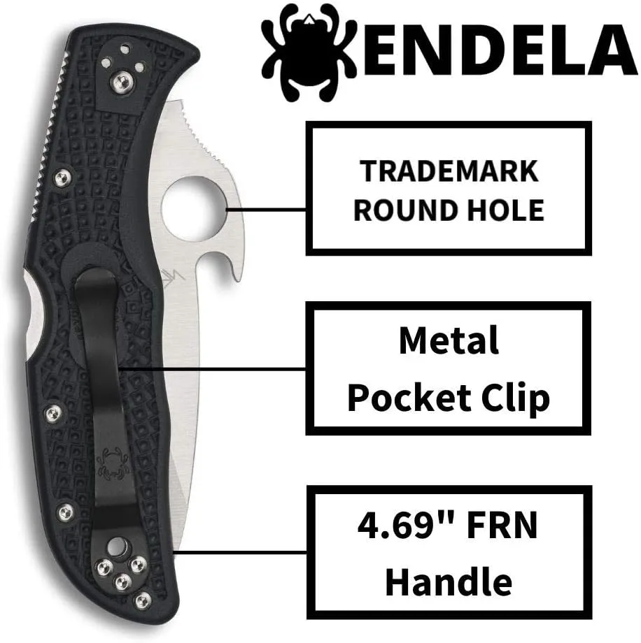 SPYDERCO Endela Lightweight Folding Knife with Emerson Opener