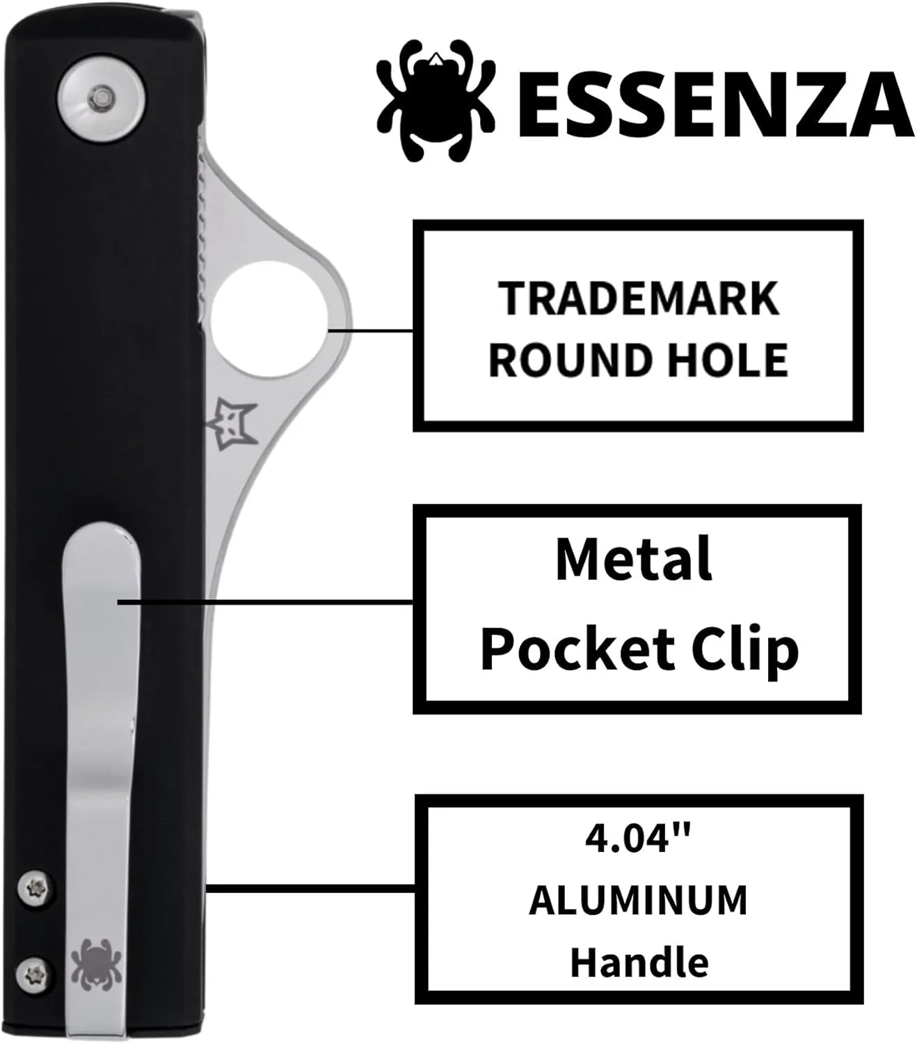Spyderco Essenza Sleek and Elegant Folding Knife - N690Co Steel Blade with Aluminum Handle, LinerLock, PlainEdge - C272ALBKP