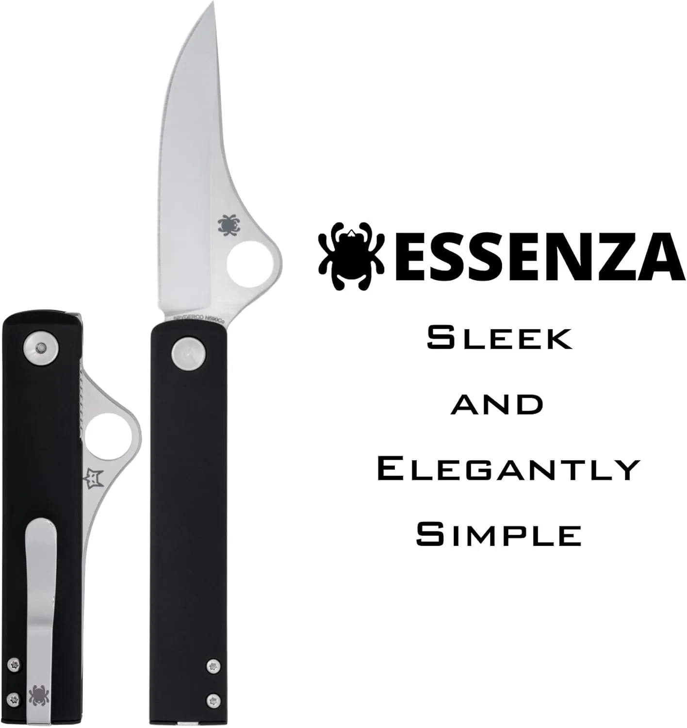 Spyderco Essenza Sleek and Elegant Folding Knife - N690Co Steel Blade with Aluminum Handle, LinerLock, PlainEdge - C272ALBKP