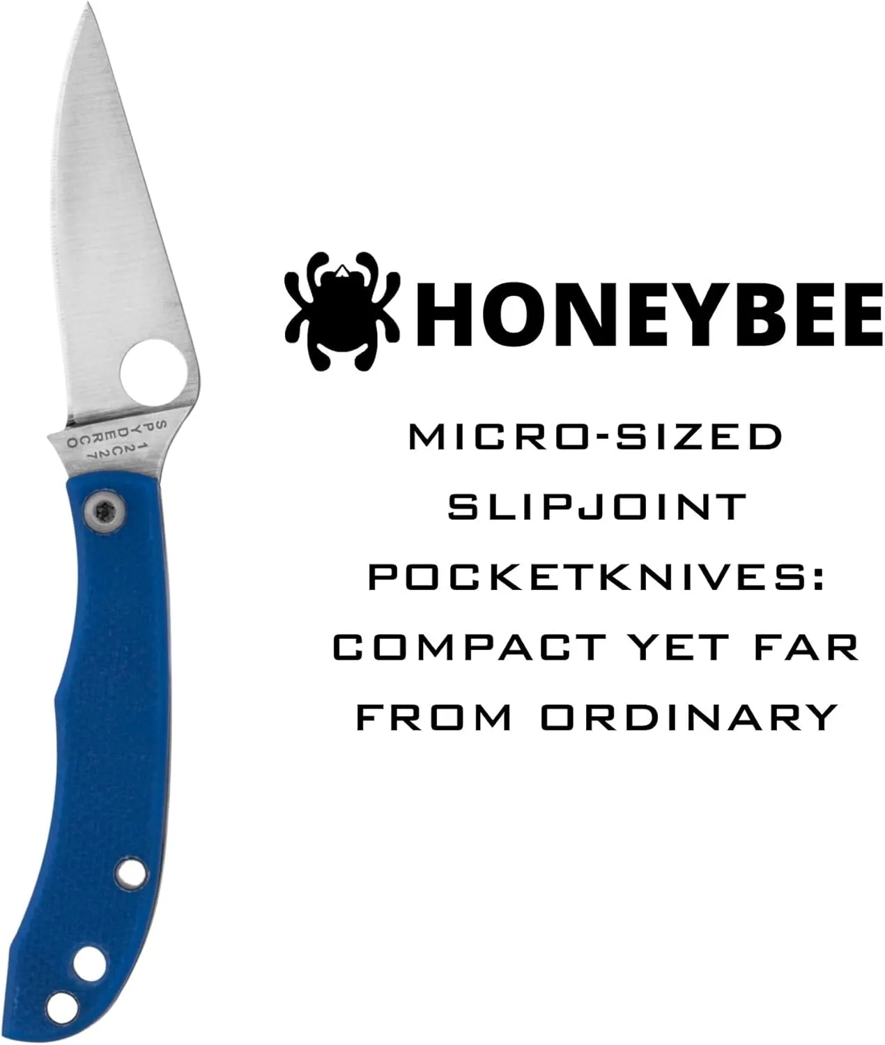 SPYDERCO Honeybee Micro Slipjoint Pocket Knife 1.68" Sandvik 12C27