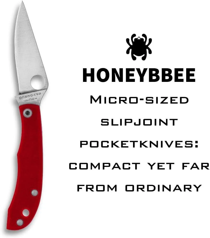 SPYDERCO Honeybee Micro Slipjoint Pocket Knife 1.68" Sandvik 12C27