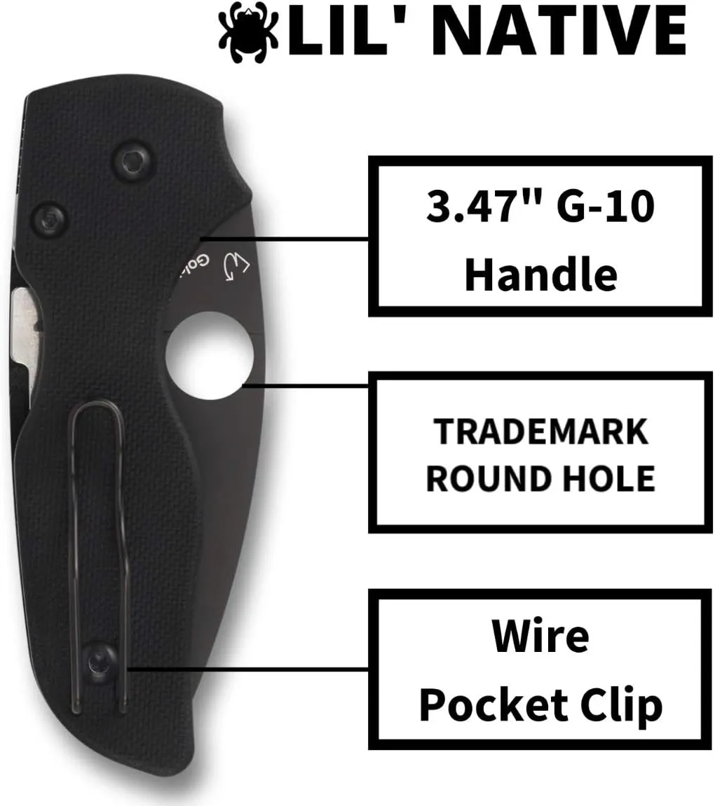 SPYDERCO Lil' Native Folding Knife - CPM S30V, Compression Lock