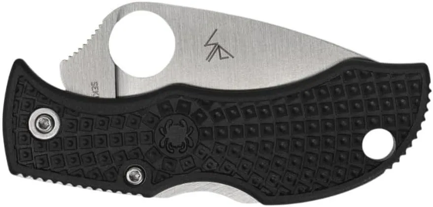 Spyderco Manbug Leaf Folding Pocket Knife with 1.9" VG-10 Steel Blade and FRN Handle - EDC Knife for Men and Women