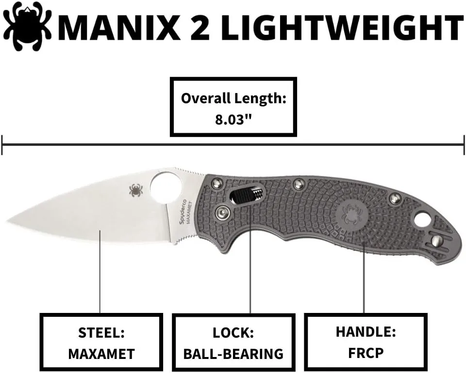 SPYDERCO Manix 2 Lightweight Signature Folding Knife