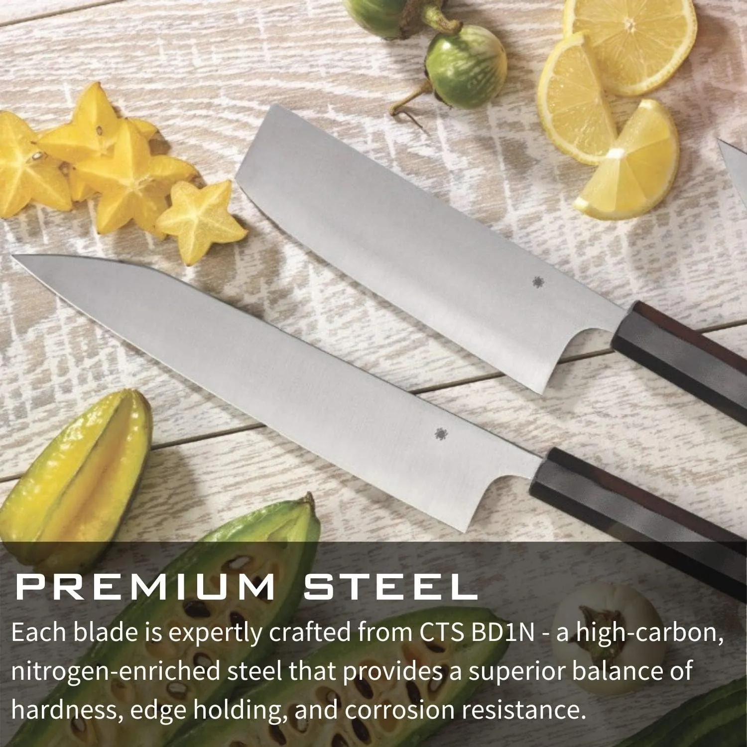 Spyderco Murray Carter Premium Kitchen Knives - Highly Refined Signature Japanese Knives for Culinary Professionals