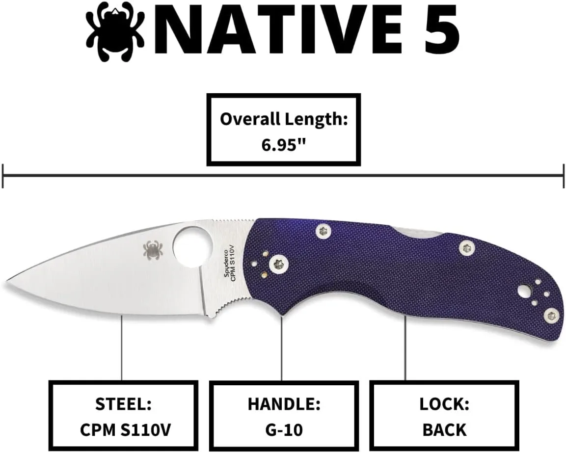 Spyderco Native 5 Folding Knife with 2.95" Blade