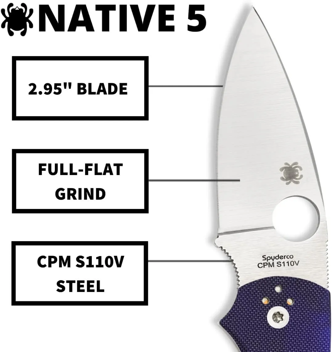 Spyderco Native 5 Folding Knife with 2.95" Blade