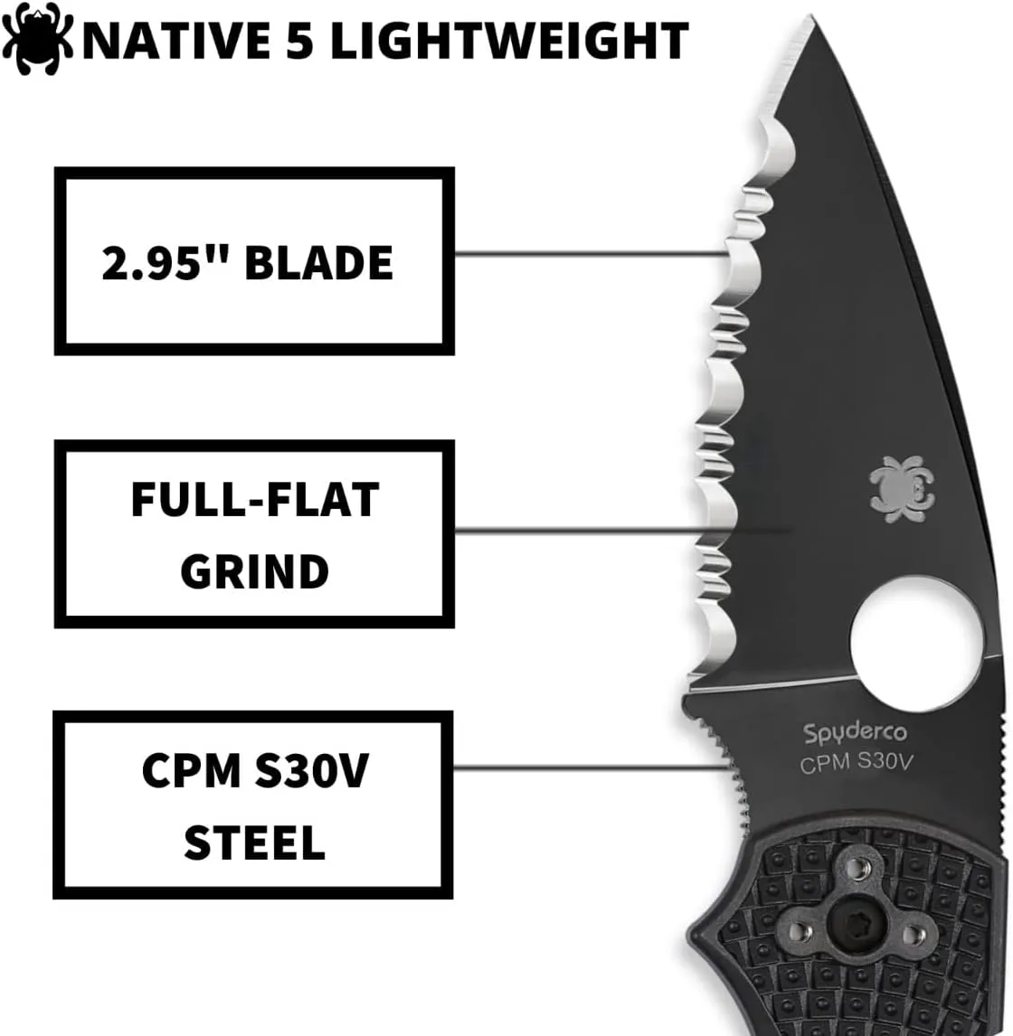 Spyderco Native 5 Folding Knife with 2.95" Blade