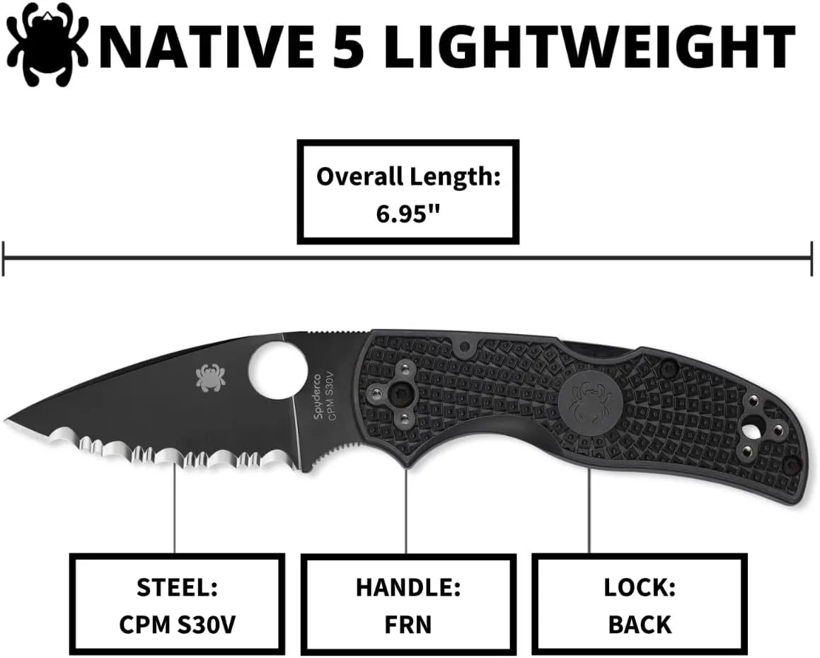 Spyderco Native 5 Folding Knife with 2.95" Blade