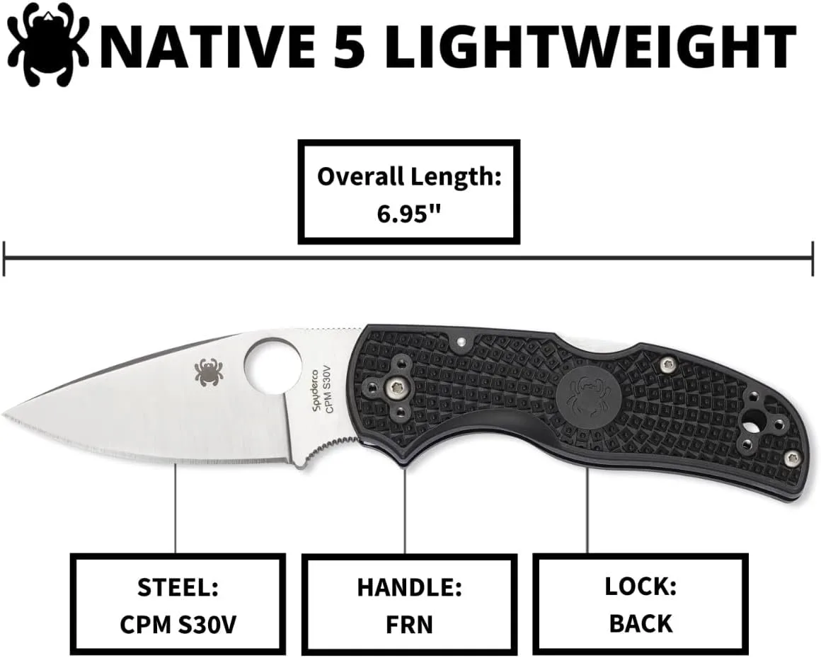 Spyderco Native 5 Folding Knife with 2.95" Blade