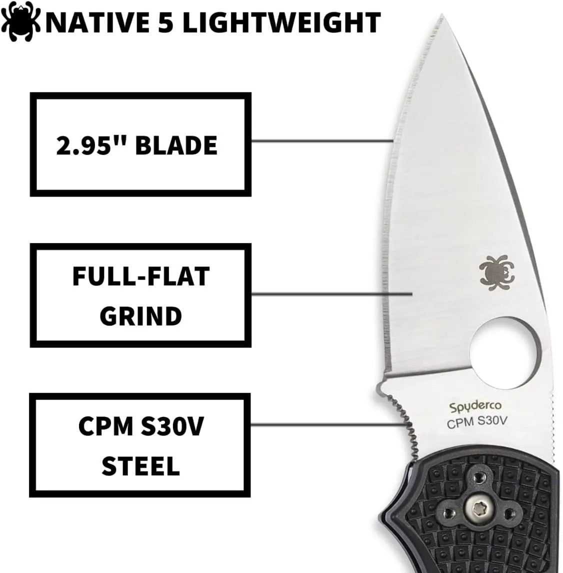 Spyderco Native 5 Folding Knife with 2.95" Blade