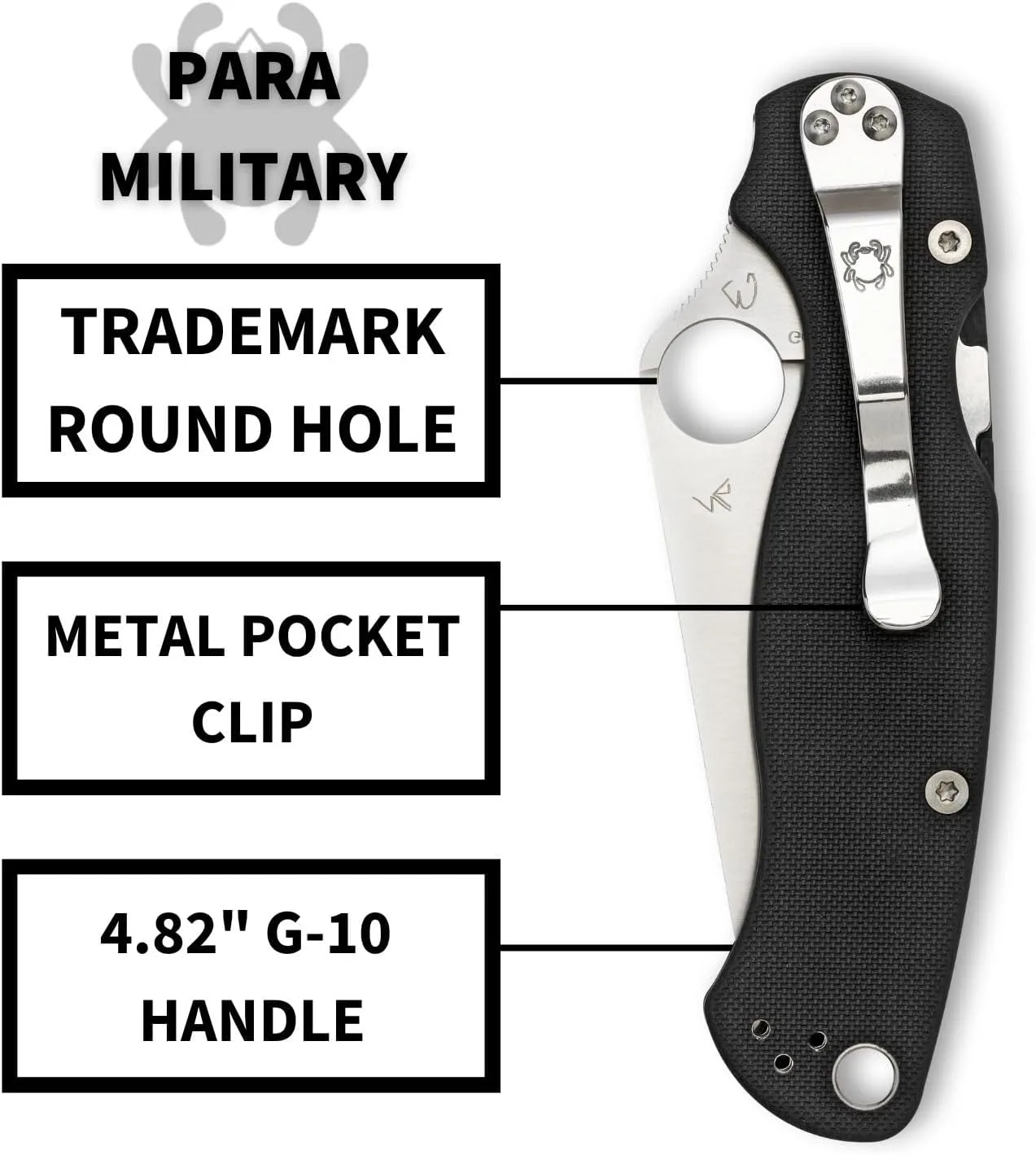 Spyderco Para Military 2 Folding Knife with G-10 Handle