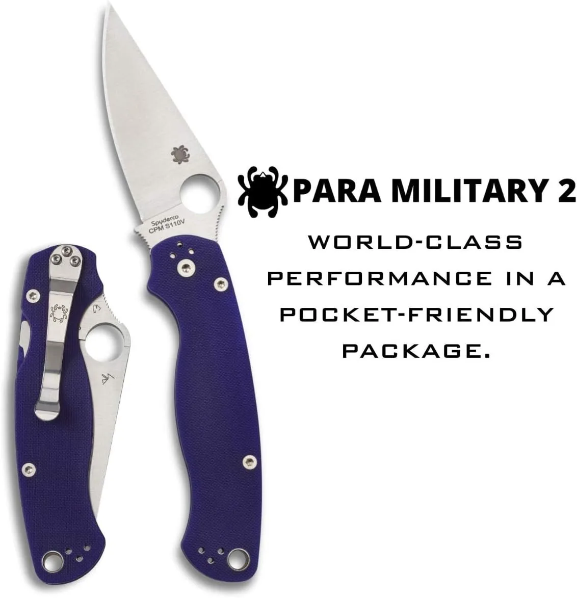 Spyderco Para Military 2 Folding Knife with G-10 Handle