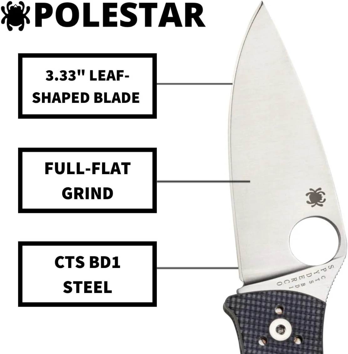 SPYDERCO Value Folding Utility Knife with CTS BD1 Stainless Steel Blade and Gray G-10 Handle, PlainEdge