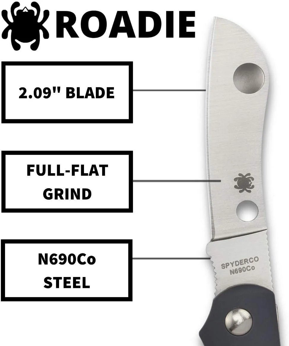 SPYDERCO Roadie Non-Locking Folding Pocket Knife