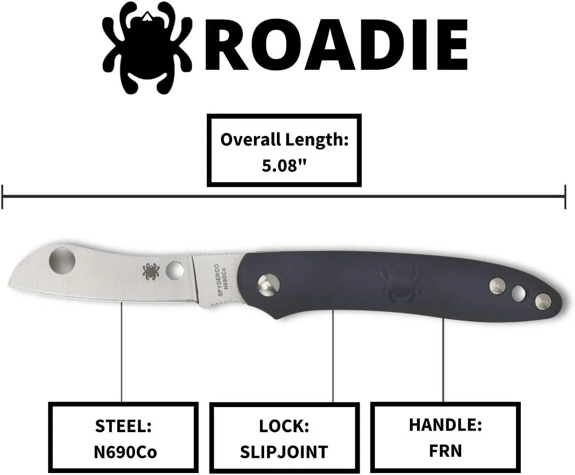 SPYDERCO Roadie Non-Locking Folding Pocket Knife