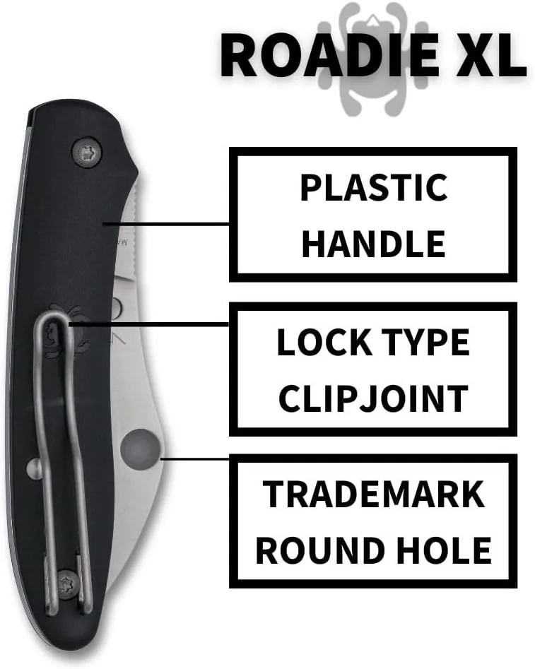 SPYDERCO Roadie XL Folding Knife with M398 Steel Blade
