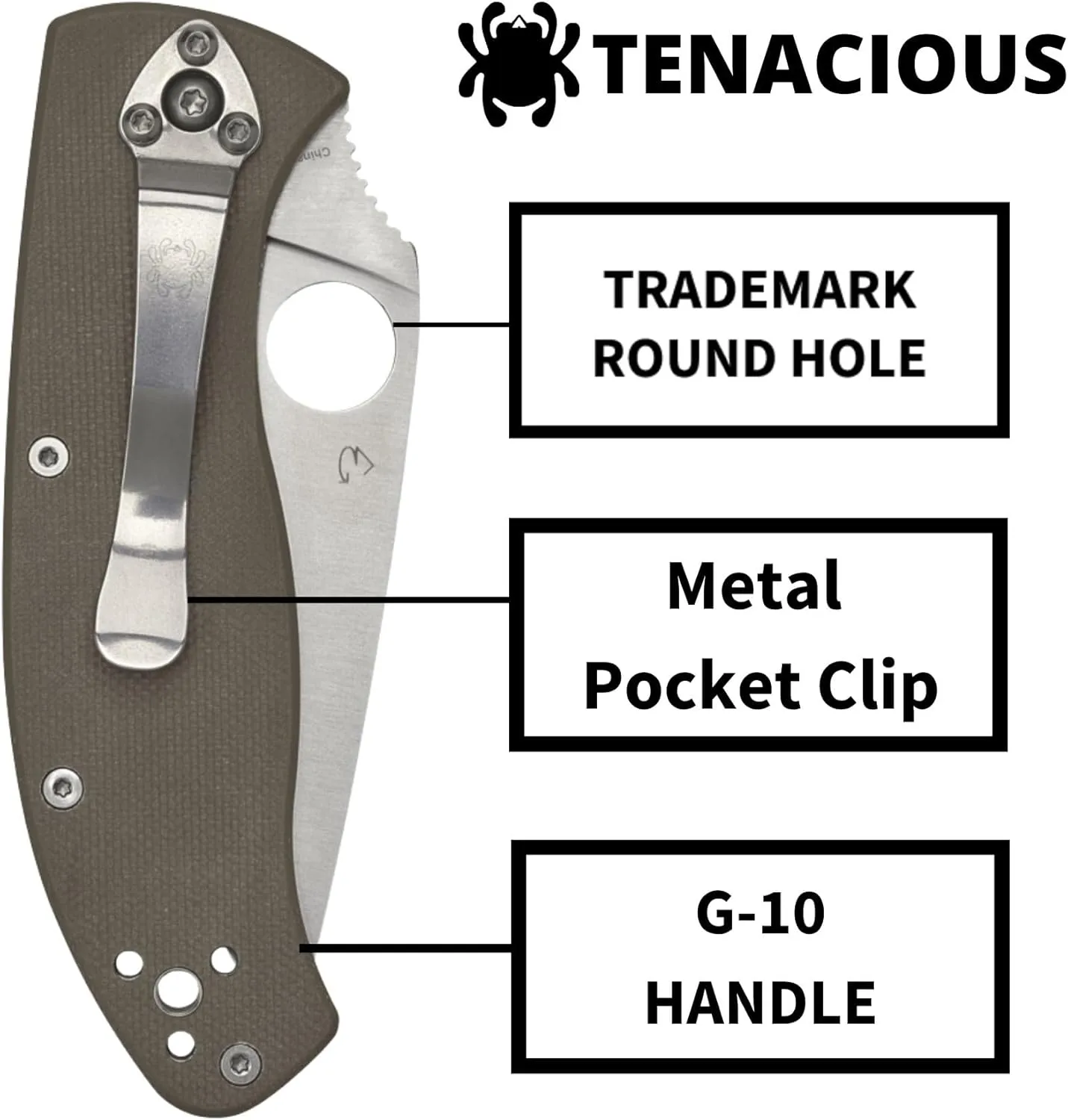 Spyderco Tenacious Folding Pocket Knife