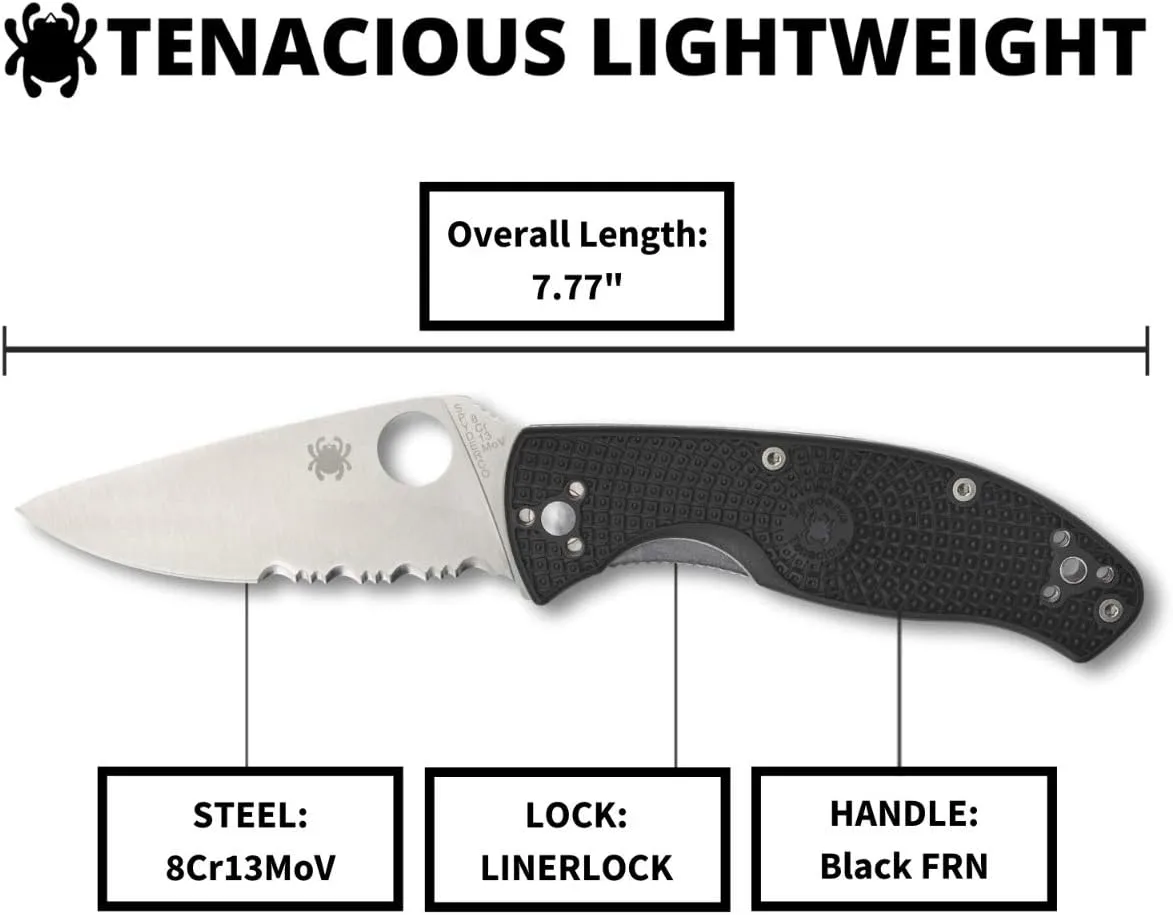 SPYDERCO Tenacious Lightweight Folding Pocket Knife