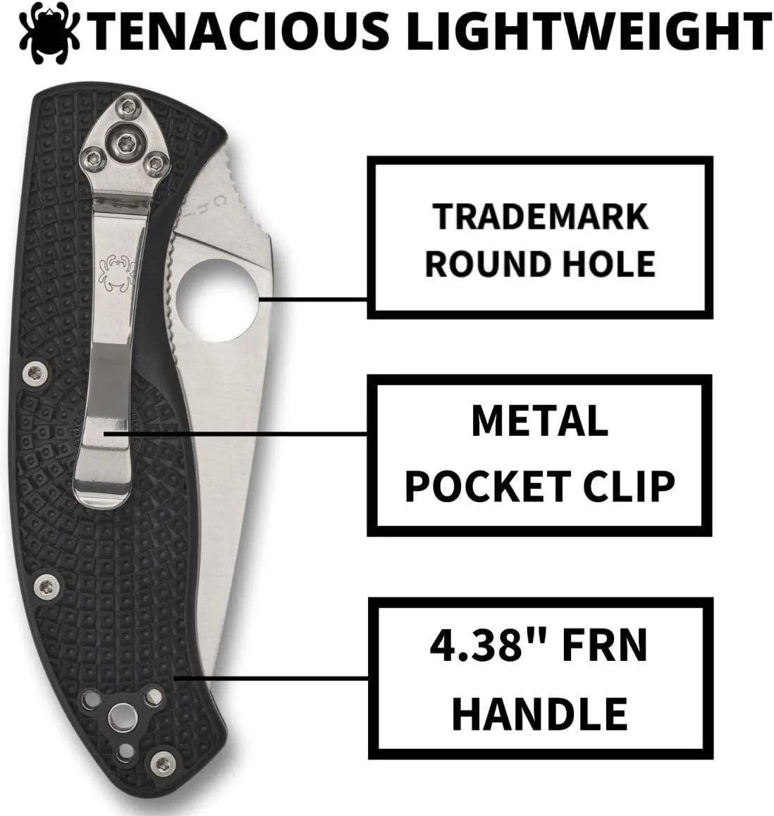 SPYDERCO Tenacious Lightweight Folding Pocket Knife