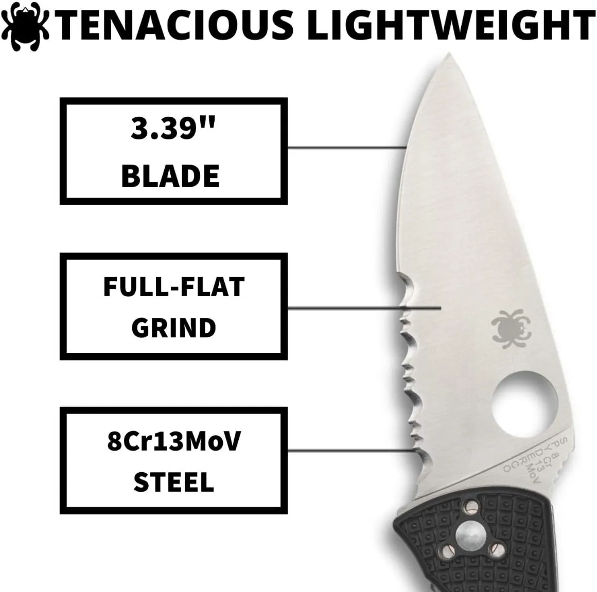SPYDERCO Tenacious Lightweight Folding Pocket Knife