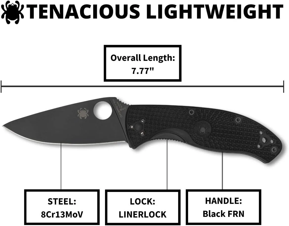 SPYDERCO Tenacious Lightweight EDC Folding Pocket Knife