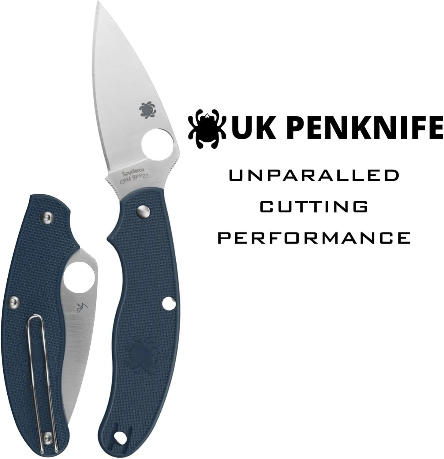 Spyderco UK Pen SlipIt C94PCBL Cobalt Blue FRN CPM-SPY27 Stainless Pocket Knife