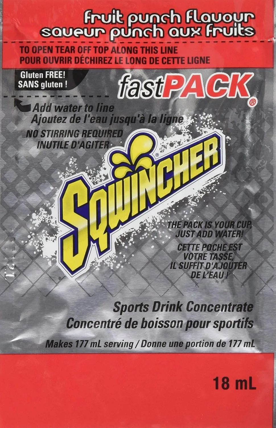 SQWINCHER Fast Pack Liquid Concentrate Single-Serve Packets